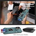 thumbnail image 4 of MYKOMI for iPhone 16 Pro Wallet Case with Card Holder, 2 Tempered Glass Screen Protector, Protective Shockproof Hidden Card Slot Slim Case 6.3 inch, 4 of 6