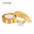 thumbnail image 2 of Unique Bargains 1 Inch 25 Yard Wide Satin Ribbon with Gold Edges Grosgrain Fabric Ribbon for Gift Wrapping, Champagne Gold, 2 of 7