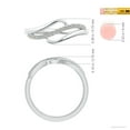 thumbnail image 4 of ANGARA Natural Diamond Swirl Bypass Ring in 14K White Gold for Women (Size-1.65mm | Color-K | Clarity-I3) | April Birthstone, Birthday, Anniversary, Jewelry Gift for Women | Natural Diamond Ring, 4 of 9