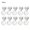 Silver, variant on 10 Pc/Set Magic Hearts Comfort Wear Earring Range-Gold
