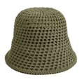 thumbnail image 1 of Sombrero de paja hueco con circunferencia de la cabeza de 56-58 cm, sombrero de verano para mujer, sombrero para el sol, sombrero de pescador anti-ultravioleta, 1 of 5