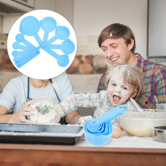 KONTONTY Plastic Measuring Spoon for Home Baking 1 Set 6.29x3.54x3.34in