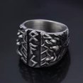 thumbnail image 4 of K-KED Vintage Personalized Viking Xfs Letter Street Stainless Steel Rings Size 7-15, 4 of 7