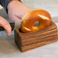 thumbnail image 4 of Ironwood Gourmet 28330 Local 338 Bagel Miter, Acacia Wood, 7 x 5.5 x 2.5 inches, 4 of 5