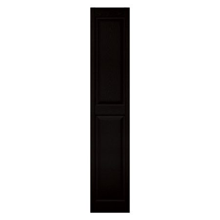 Builders Edge 12W in. Raised Panel Vinyl Shutters