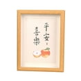thumbnail image 3 of jifeng Rustic Picture Desktop Cards Display Holder Home Wooden Picture Frame for Room Light Yellow, 3 of 9