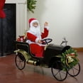 thumbnail image 2 of Northlight 33" Santa Delivering Presents in a Black and Gold Vintage Car Christmas Decoration, 2 of 5