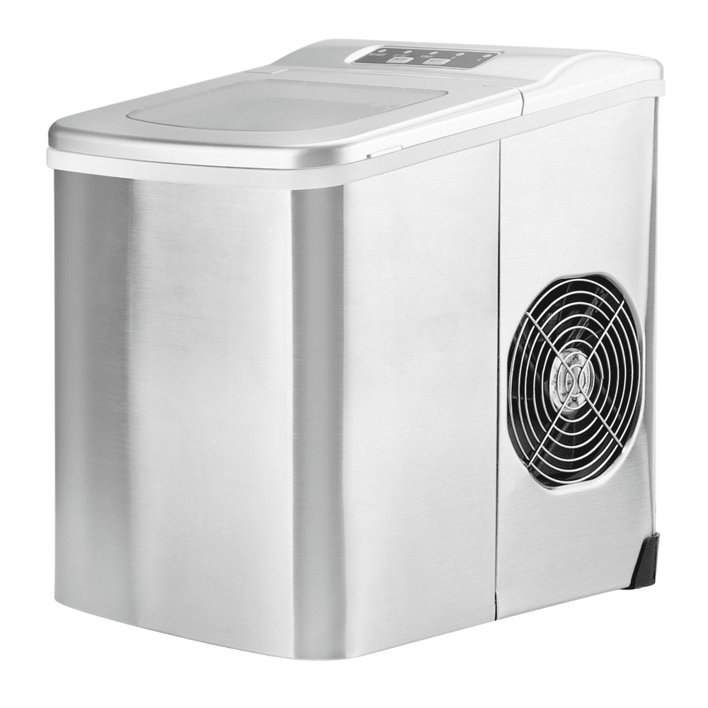 FOOINGOFFICIAL Ice Maker Machine, Counter top Ice Cube Maker(Silver