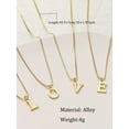 thumbnail image 4 of PERITANG Versatile Letter Detail Pendant Necklace For Women Minimalist Chain Matching Neck Vintage Jewelry, 4 of 4