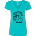 thumbnail image 3 of Inktastic Summer Vacation Mode Panama City Beach Florida Women's V-Neck T-Shirt, 3 of 5