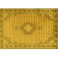 thumbnail image 1 of Ahgly Company Machine Washable Indoor Rectangle Medallion Yellow Traditional Area Rugs, 5' x 8', 1 of 4