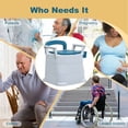 thumbnail image 7 of Tereitr Bedside Commode, Portable Toilet for Adults with Detachable Armrests, 330 LBS Capacity, 17.3" Seat Height, Removable Bucket & Tissue Holder, Potty Chair for Elderly, 7 of 7