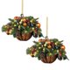 thumbnail image 2 of Cesta Flores 2 Uds Navidad Artificial para Porche Jardín Patio Navideña, 2 of 9