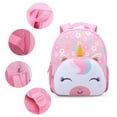 thumbnail image 3 of Nice Choice Cute Toddler Baby Girls Preschool Daycare Backpack Bag Bookbag Schoolbag Gifts for Kids Little Girls(Floral Unicorn), 3 of 7