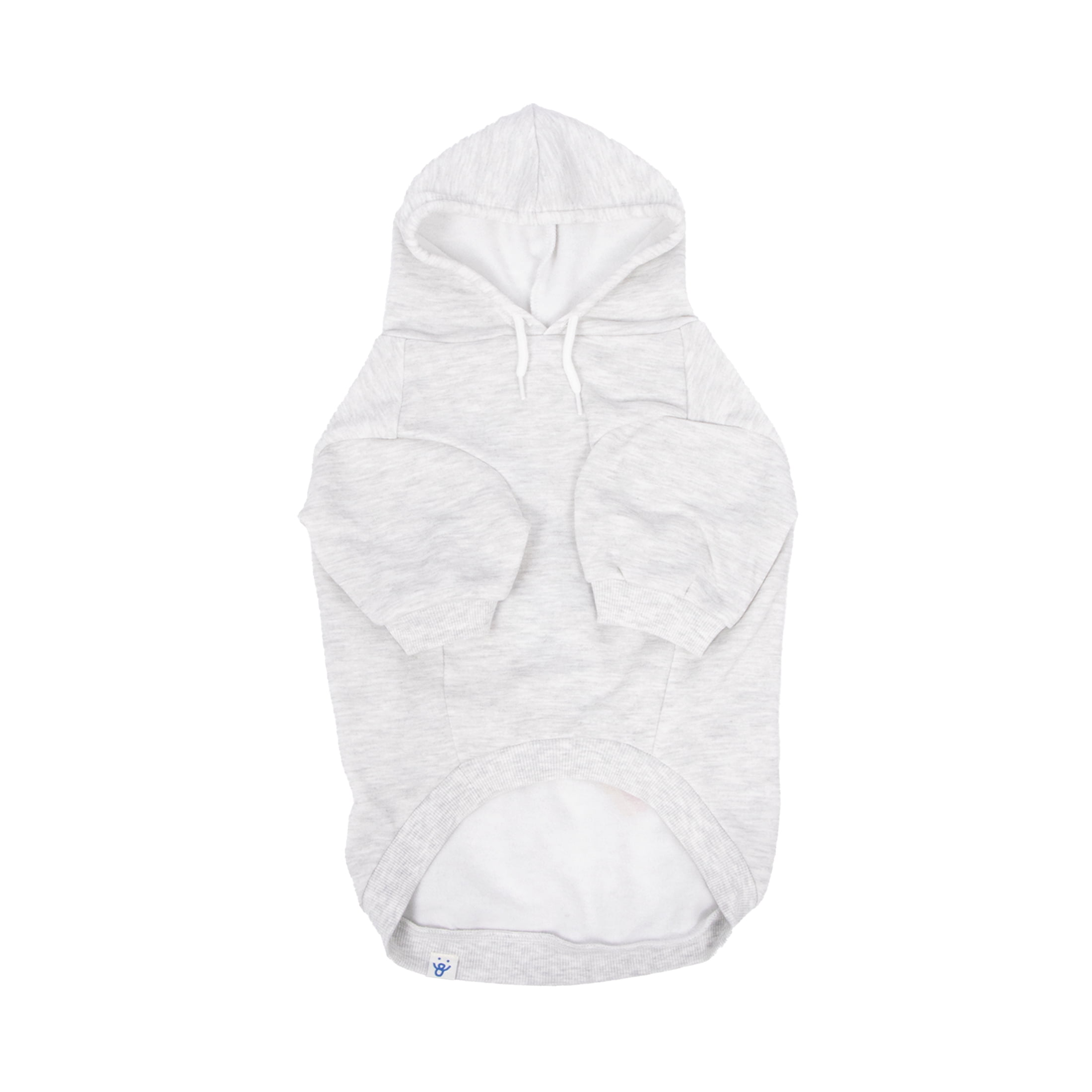 Oodles Lightning Bolt Bubble Hem Fall Dog Hoodie, White, Small