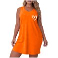 thumbnail image 2 of Sakmal Heart Print Moo Moos for Women Sleeveless Sleep Tank Crew Neck Lightweight Ladies Nightgown L, 2 of 6
