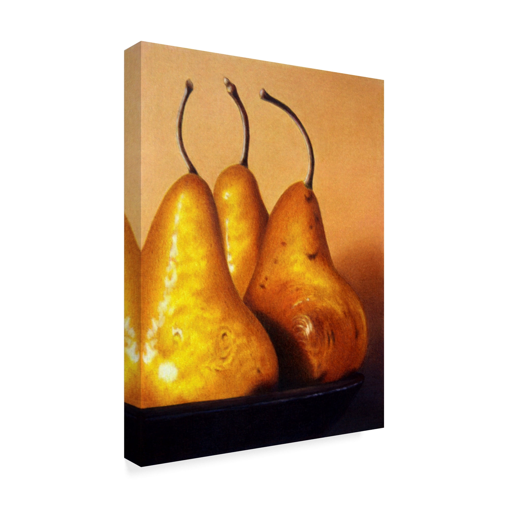 Trademark Fine Art 'Three Pears on Stonehenge' Canvas Art by Cecile Baird