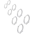 thumbnail image 5 of 316L Surgical Stainless Steel Huggie Hoop Earrings 6mm 8mm 10mm 11mm 12mm 14mm Hypoallergenic Earrings Hoop Cartilage Helix Lobes Hinged Sleeper Earrings For Men Women, 5 of 10