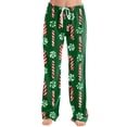 thumbnail image 5 of Christmas Pajama Pants for Women Christmas Candy Cane Print Soft Pjs Pants Comfy Drawstring Casual Sleep Lounge Pants Winter Pj Bottoms Green,S, 5 of 6