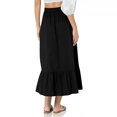 thumbnail image 4 of Loopsun Womens Summer Skirts, Women's Summer Casual Fashion Solid Color Fold Pocket Elastic Waist Skirt Black M, 4 of 5