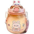 thumbnail image 1 of Large Children's Water Bottle With Silicone Straw And Spill-proof Lid, 1 of 5