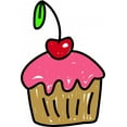 thumbnail image 2 of Cherry Cupcakes Wall Decal Sticker by Wallmonkeys Vinyl Peel and Stick Graphic (48 in H x 32 in W, 2 of 4