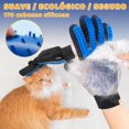 thumbnail image 3 of Guantes Removedores de Pelo para Mascotas (Par), Guantes con Cepillos para Bañar, Masajear Mascotas con Correas Ajustables, Perfecto para Quitar Pelos Largos de Perros y Gatos, 3 of 5