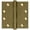 Bronze Medium, variant on Deltana Dsb4510 4.5" X 4.5" Solid Brass Square Corner Plain Bearing Mortise Hinge - Bronze