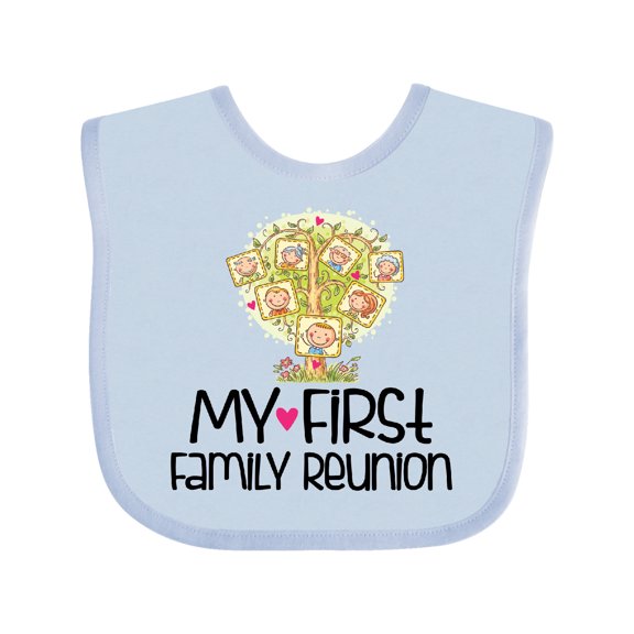 Inktastic My First Family Reunion Boys or Girls Baby Bib
