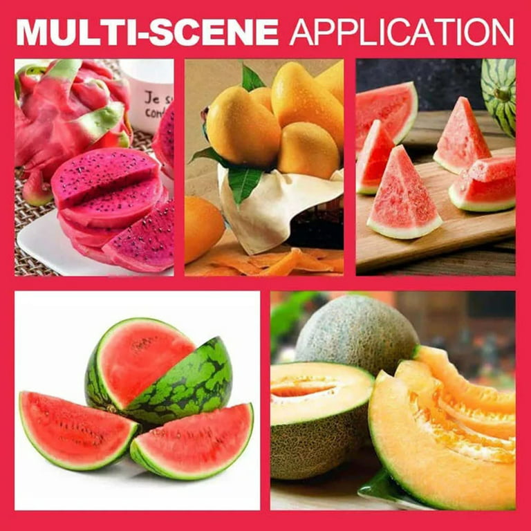 UDIYO 4Pcs Melon Baller Scoop Set,Professional 2 In 1 Stainless Steel  Watermelon Cutter Fruit Carving Tools Set,Fruit Scooper Seed Remover  Watermelon Knife for Dig Pulp Separator Fruit Slicer 