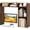 Walnut, variant on BarefHaven Desktop Bookshelf, 37" Countertop Storage Hutch with 7 Cubes & 3 Adjustable Shelves, 3-Tier Desk Display Rack Organizer, Multipurpose Wood Desktop Hutch for Dorm Home Office (White)