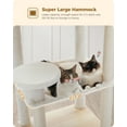 thumbnail image 3 of PRZL Multi-Level Cat Tower with Large Metal Frame Hammock, Cat Condo with 4 Scratching Posts and Top Perch for Small Medium Catc  Beige-Wood, 3 of 8