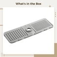 thumbnail image 5 of Silicone Sink Splash Guard, Faucet Water Diverter Pad, Sloped Dish Drying Mat & Sink Organizer for Kitchen, 5 of 5