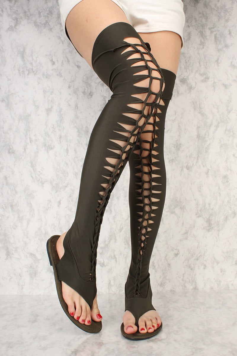 Thigh high flip flops Clearance
