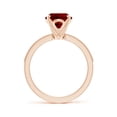 thumbnail image 2 of ANGARA Lab Grown 3.3 Ct Vintage Style Oval Ruby Engagement Ring with Accents for Women in 14K Rose Gold (Size-10x8mm) | July Birthstone, Anniversary, Jewelry Gift for Women | Lab-Grown Ruby Ring, 2 of 7
