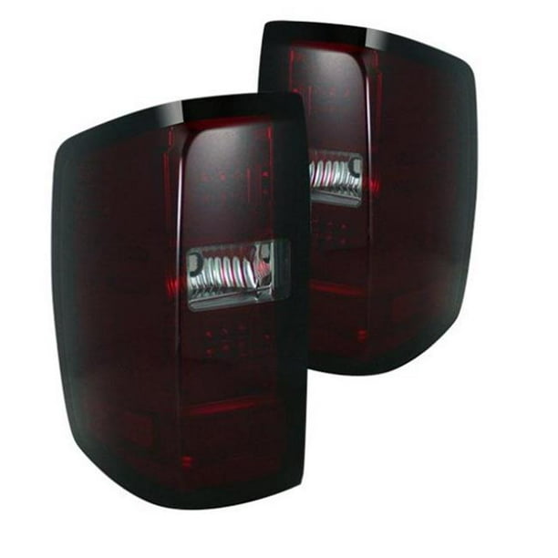 20142016 Chevy Silverado 1500 Chrome, Red & Smoke Fiber Optic LED Tail