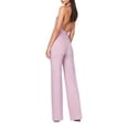thumbnail image 3 of Lenpel Women's Jumpsuits Elegant Cowl Neck Sleeveless Sequins Overalls Party Clubwear Full Length Rompers, 3 of 4