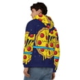 thumbnail image 4 of Uemuo PLANETA EN FORMA DE PIZZA for Men's Fashion Full-zip Hoodies & Sweatshirts with Kangaroo Pocket, Zip-up Hooded Sweatshirt, Moisture Wicking & Breathable-Medium, 4 of 5
