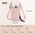 thumbnail image 5 of Unique Bargains Water Bottle Carrier Bag Convenient and Durable Crossbody Water Bottle Holder for Hiking Cycling  Pink, 5 of 7