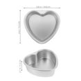 thumbnail image 2 of UPOUART 2Pcs Heart Shaped Cake Pans Baking Tool Aluminum Alloy for Everyday Home Baking, 2 of 8