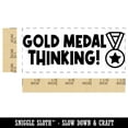 thumbnail image 2 of Gold Medal Thinking Teacher Student School Self-Inking Rubber Stamp Ink Stamper - Purple Ink - Small 1-1/2 Inch, 2 of 7