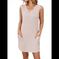 thumbnail image 2 of Chaleco Tipo Jersey para Mujer, Vestido Liso con Bolsillos, Color Albaricoque XXL, 2 of 8