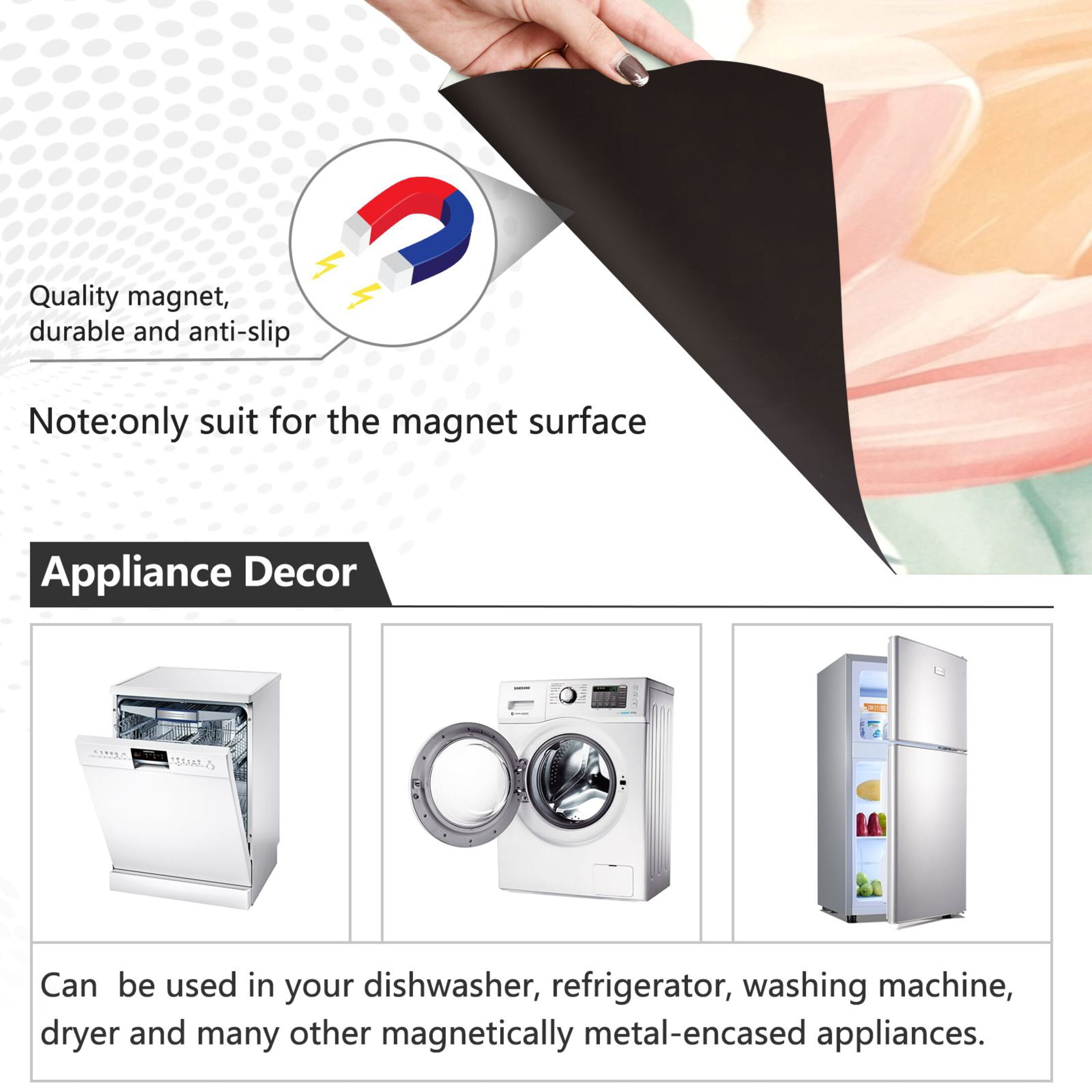 Dishwasher Magnetic Sticker 23x26 Inch Refrigerator Magnetic Sticker Washing Machine Magnetic Sticker Kitchen Panel Magnetic Sticker Home Decor Super Beautiful Yellow Flowers