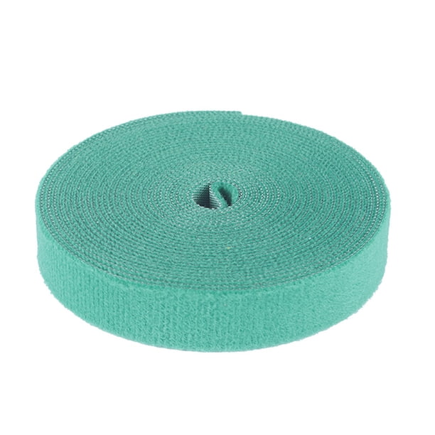 Bridas adhesivas reutilizables de 1 m con cierre de velcro para cables, ideales para el hogar, la oficina, tabletas, PC, TV, electrónica y organizadores de cables (verde)