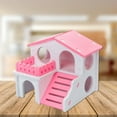thumbnail image 5 of Walbest Wooden Hamster House, Double Layers Small Pet Playground with Slide, Hamster Hideout Hut Play Toys for Dwarf Hamster, Mouse, Rat and Other Small Animals, 5 of 6