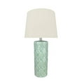 thumbnail image 4 of Aspen Creative 40201-11, 29-1/2" High Transitional Glass Table Lamp, Sea Green and Hardback Empire Shaped Lamp Shade in Beige, 15" Wide, 4 of 4