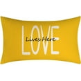 thumbnail image 3 of Throw Pillow Covers 12x20 Set of 4 Farmhouse Pillow Covers Cushion Cases Decorative Pillowcases for Sofa Couch Living Room Outdoor Home Decor (Yellow, 12" x 20"), 3 of 5