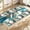 Teal Grey, variant on Farmhouse Table Runner and Placemats Set of 6, Cotton-Linen Abstract Blue and Grey Painting Art Dining Table Decor for Daily Use(1 Table Runner 72 inches Long and 6 Placemats)