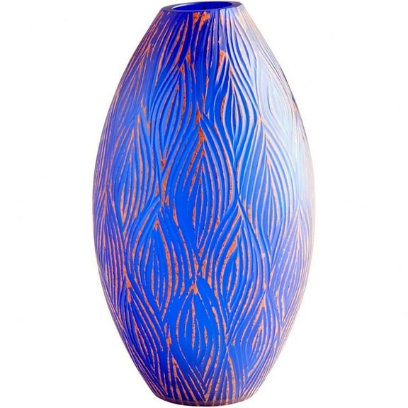 Cyan Design - Fused Groove - Small Vase - 6.5 Inches Wide By 9.5 Inches High
