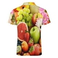 thumbnail image 5 of Composition with Assorted Fruits Men Zipper T-shirt Summer Casual Short Sleeve T-shirt Top, 5 of 7